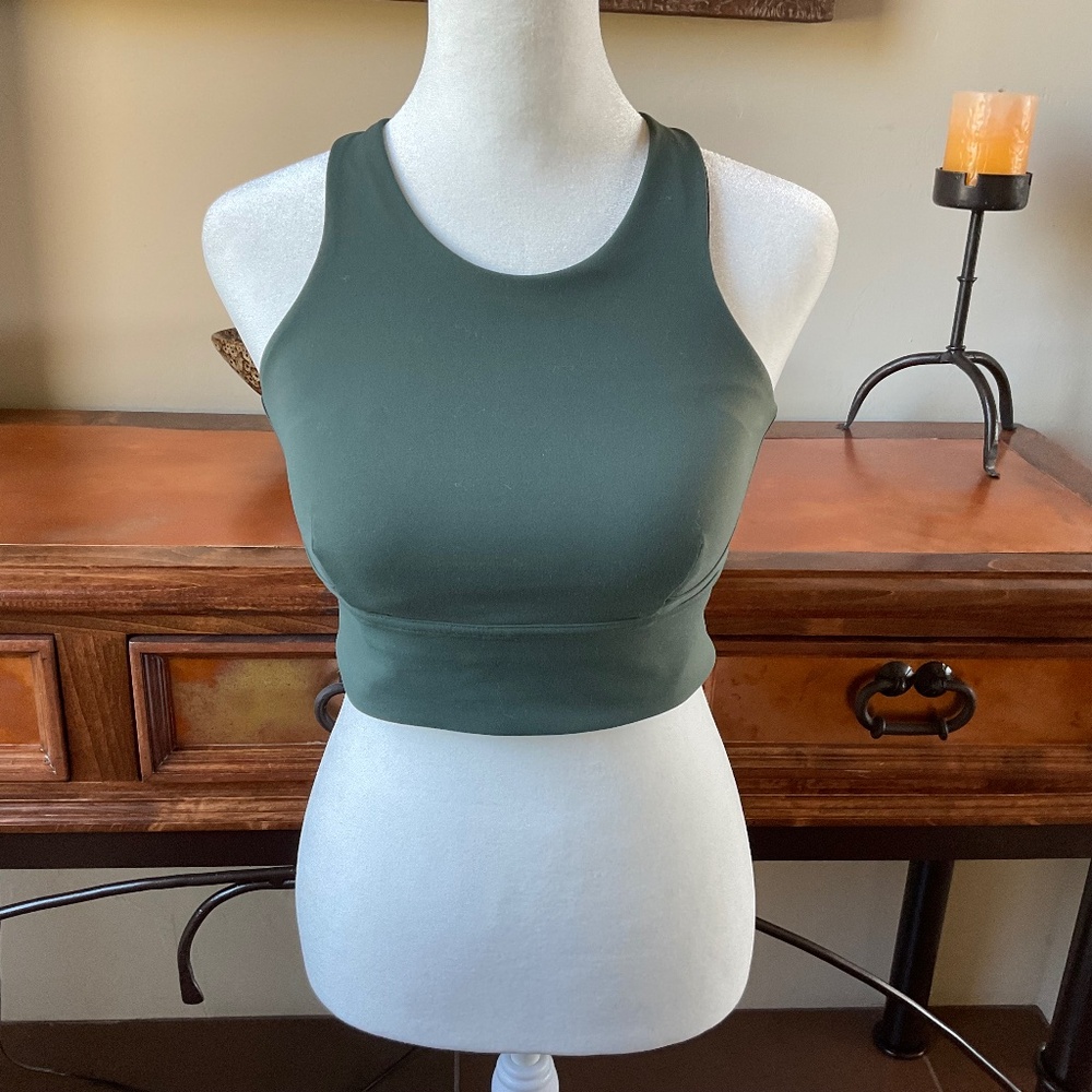 Lululemon Racerback Sports Bra Size 6 Olive Green